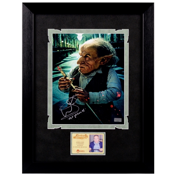 Warwick Davis Autographed Harry Potter Griphook 8x10 Framed Photo