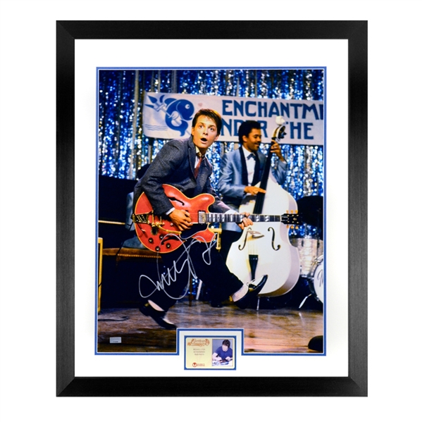 Michael J. Fox Autographed Back to the Future Johnny B. Goode 16x20 Framed Photo