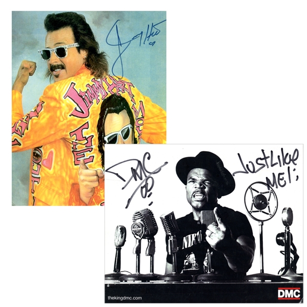 Clare Kramer Personal Collection DMC and Jimmy Hart Autographed 8x10 Photos