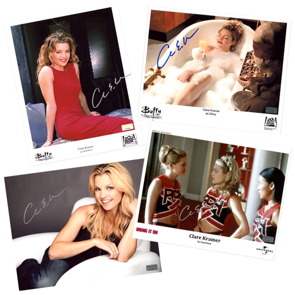 Clare Kramer Autographed Buffy The Vampire Slayer, Bring It On and Glamour Photo 8x10 Photos * Lot of 4!