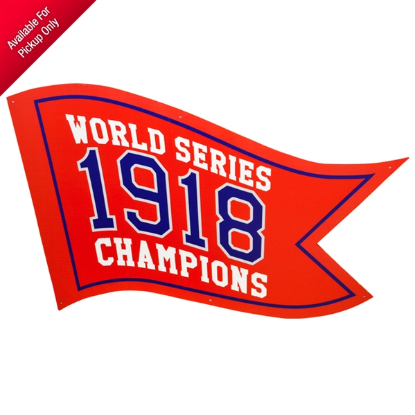 2019 Godzilla King of the Monsters Screen Used Boston Red Sox Fenway Park World Series 1918 Pennant 42” x 70” Sign * PICK UP ONLY