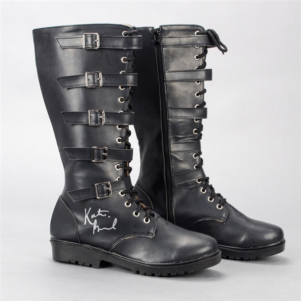 Kate Beckinsale Autographed Underworld Selene Prop Replica Leather Boots