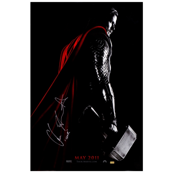 Chris Hemsworth Autographed 2011 Thor Original 27x40 D/S Movie Poster