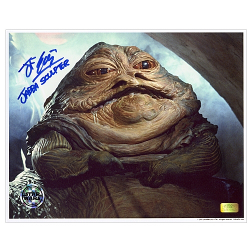 John Coppinger Autographed Star Wars: Return of the Jedi Jabba the Hutt 8×10 Photo
