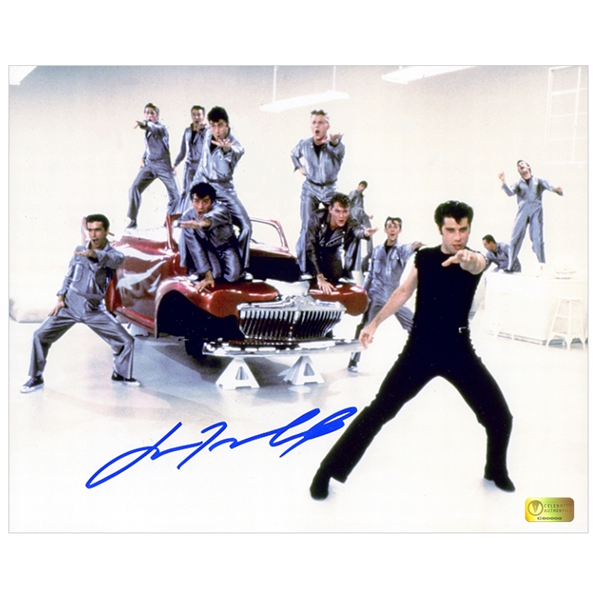 John Travolta Autographed Grease Greased Lightning Dance 8x10 Photo