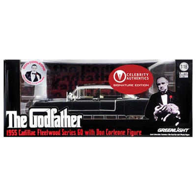 Al Pacino Autographed The Godfather 1:18 Scale Die-Cast 1955 Cadillac Fleetwood Series 60