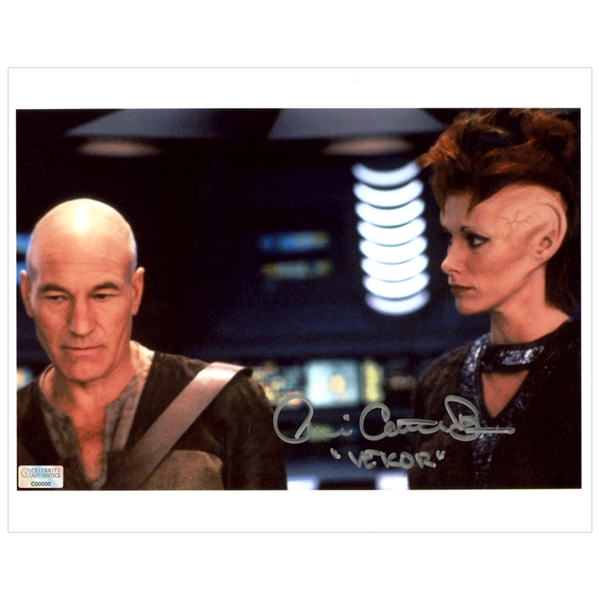 Julie Caitlin Brown Autographed Star Trek: The Next Generation Vekor & Picard 8x10 Scene Photo with Patrick Stewart