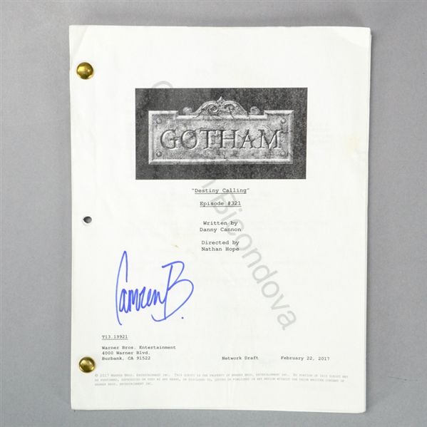 Camren Bicondova Autographed Gotham Destiny Calling Episode #321 Script