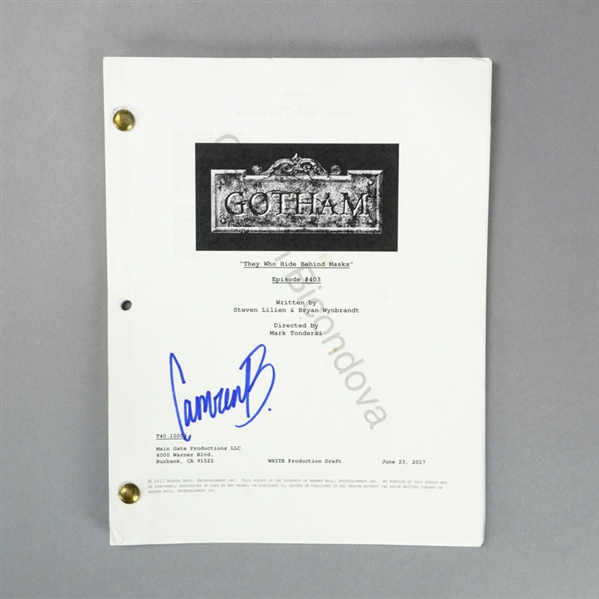 Camren Bicondova Autographed Gotham They Who Hide Behind Masks Episode #403 Script