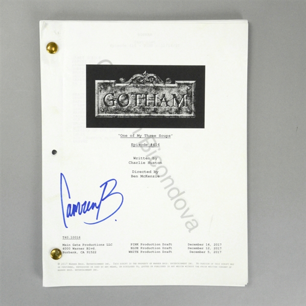 Camren Bicondova Autographed Gotham One of My Three Soups Episode #416 Script