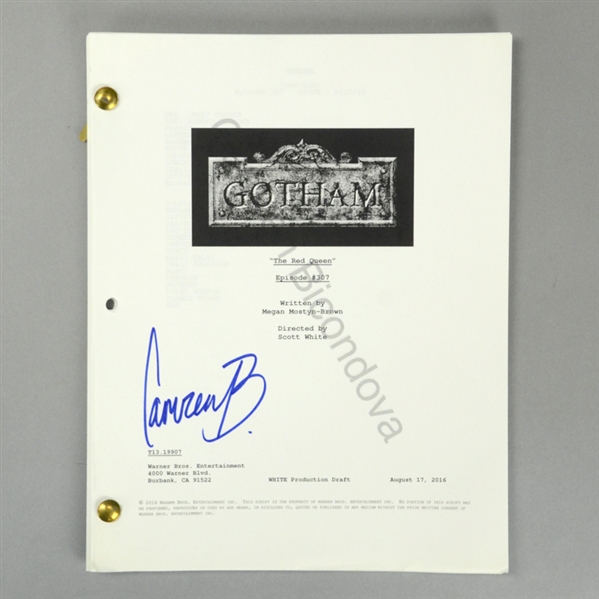 Camren Bicondova Autographed Gotham The Red Queen Episode #307 Script
