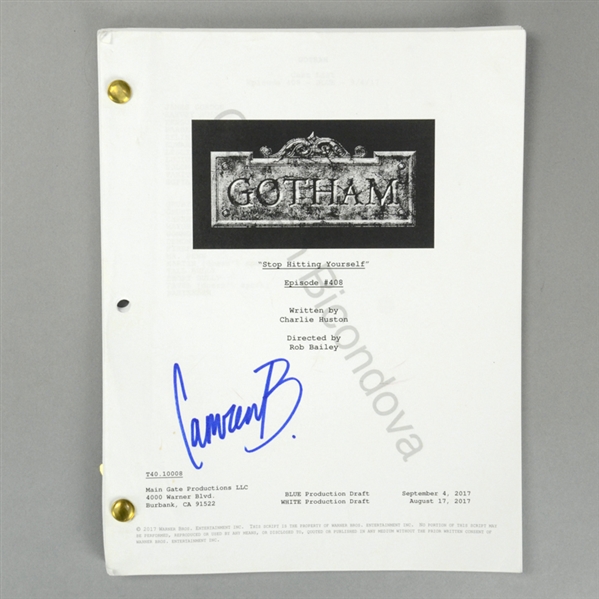 Camren Bicondova Autographed Gotham Stop Hitting Yourself Episode #408 Script