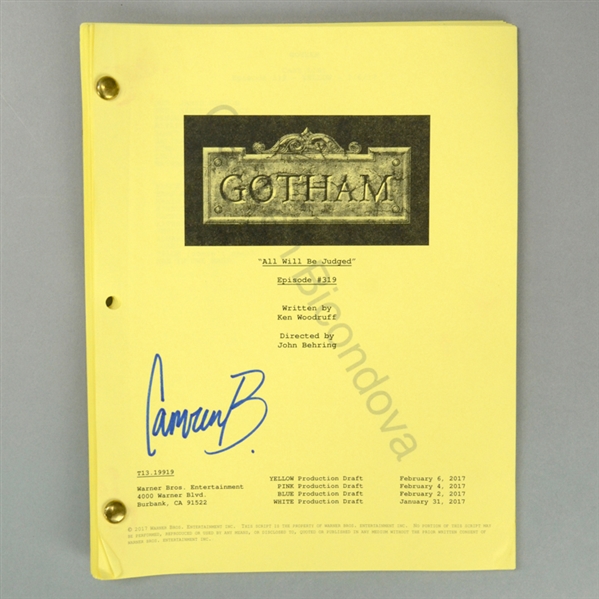 Camren Bicondova Autographed Gotham All Will Be Judged Episode #319 Script