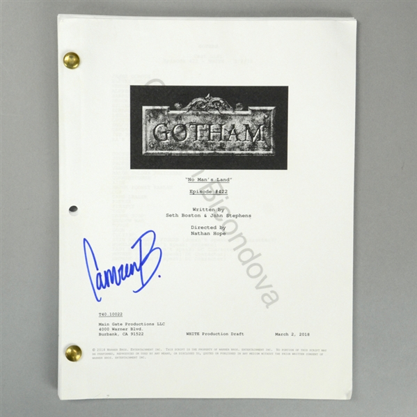 Camren Bicondova Autographed Gotham No Mans Land Episode #422 Script