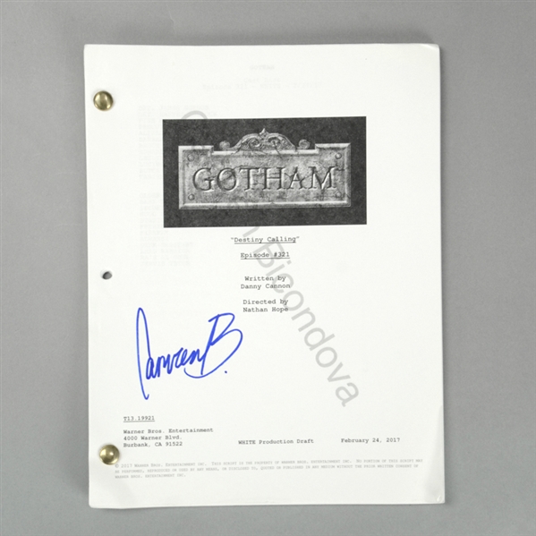 Camren Bicondova Autographed Gotham Destiny Calling Episode #321 Script
