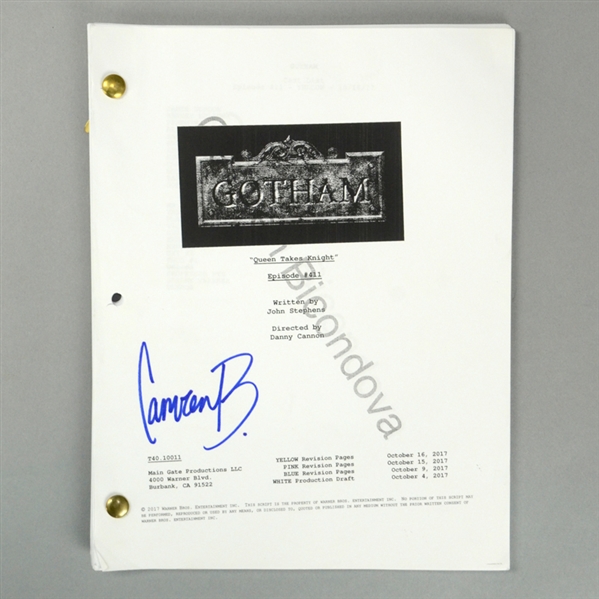 Camren Bicondova Autographed Gotham Queen Takes Knight Episode #411 Script