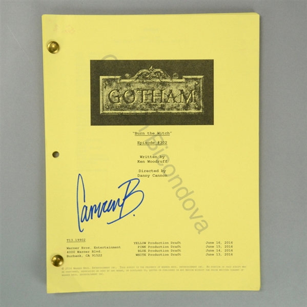Camren Bicondova Autographed Gotham Burn the Witch Episode #302 Script