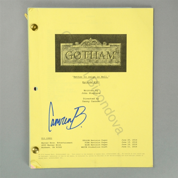 Camren Bicondova Autographed Gotham Better to reign in Hell... Episode #301 Script