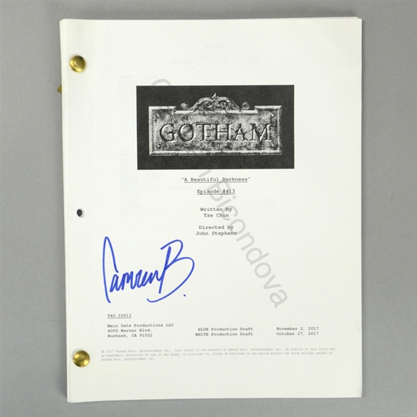 Camren Bicondova Autographed Gotham A Beautiful Darkness Episode #413 Script