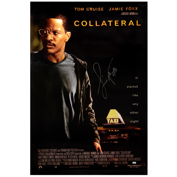 Jamie Foxx Autographed 2004 Collateral Original 27x40 Double-Sided Movie Poster