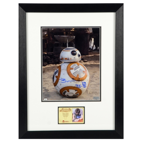 Brian Herring Autographed Star Wars: The Force Awakens BB-8 8×10 Framed Photo