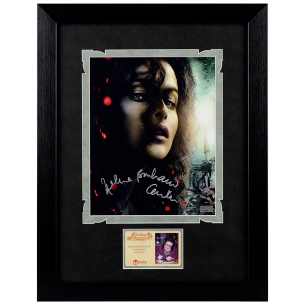 Helena Bonham Carter Autographed Harry Potter Bellatrix 8x10 Close Up Framed Photo
