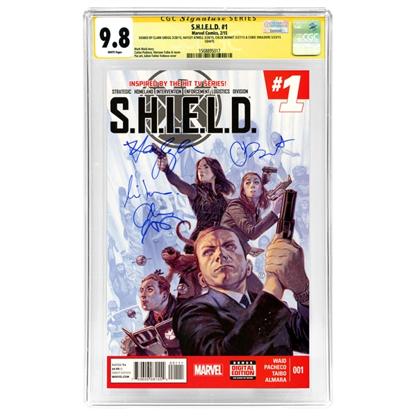 Clark Gregg, Cobie Smulders, Chloe Bennet and Hayley Atwell Autographed SHIELD #1 CGC 9.8 Signature Series