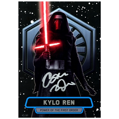 Adam Driver Autographed Star Wars The Force Awakens Kylo Ren 5x7 Trading Card