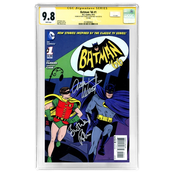 Adam West and Burt Ward Autographed 2013 Batman 66 #1 CGC SS 9.8 Comic (mint)