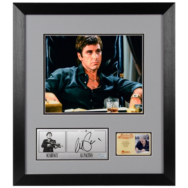 Al Pacino Autographed Scarface Tony Montana Framed Display * One Of A Kind Piece!