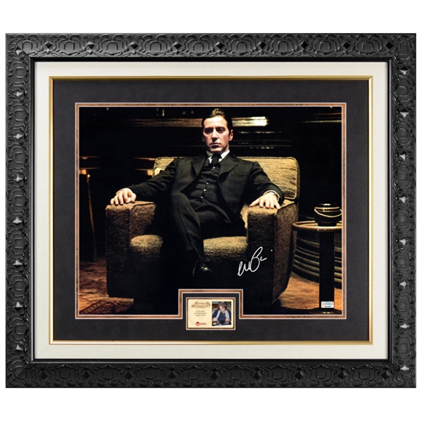 Al Pacino Autographed The Godfather Michael Corleone The Don 16x20 Framed Photo