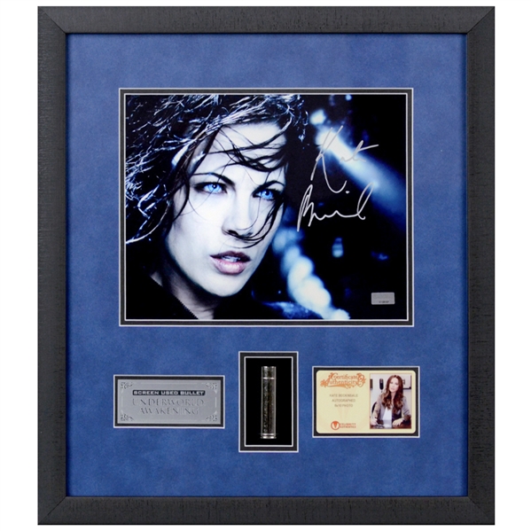 Kate Beckinsale Autographed 2012 Underworld Awakening 8x10 Framed Photo with Screen Used Bullet with Beckinsale Letter of Authenticity 