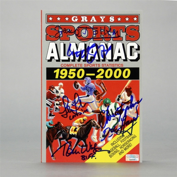 Michael J. Fox, Christopher Lloyd, Lea Thomson, Tom Wilson, James Tolkan Autographed Back to the Future Grey’s Sports Almanac 