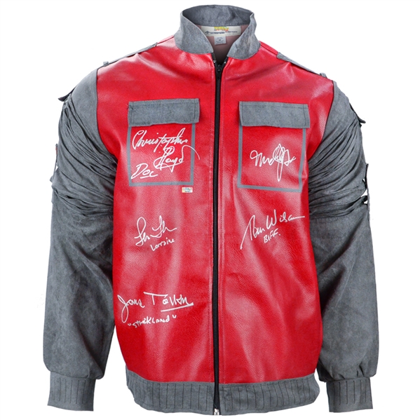 Michael J. Fox, Christopher Lloyd, Lea Thomson, Tom Wilson, James Tolkan Autographed Back to the Future II Marty McFly Jacket