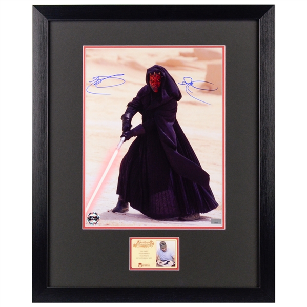 Ray Park Autographed Star Wars: The Phantom Menace Darth Maul Framed 11x14 Photo 
