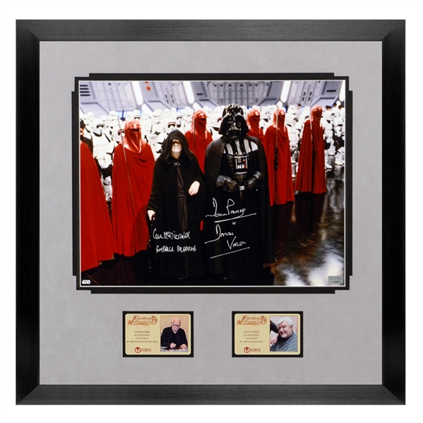 David Prowse, Ian McDiarmid Autographed Star Wars Darth Vader and Emperor Palpatine 11x14 Framed Photo