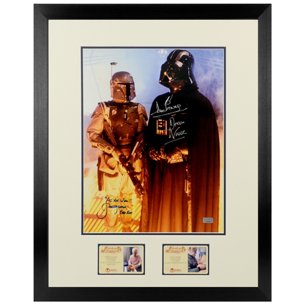 David Prowse, Jeremy Bulloch Autographed Star Wars Darth Vader and Boba Fett 11x14 Framed Photo