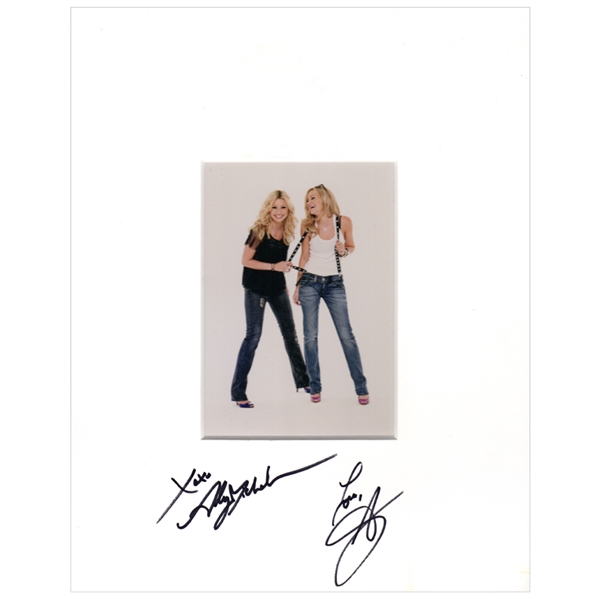 Aly & AJ Michalka Autographed 8x10 Behind the Scenes Matted Photo with Signed Letter of Authenticity