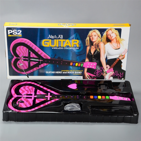 Aly & AJ Michalka Autographed Guitar Hero / Rock Band Wireless Controller with Signed Letter of Authenticity - Guitar 2