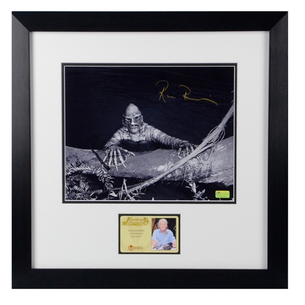 Ricou Browning Autographed Creature From The Black Lagoon 8x10 Framed Photo