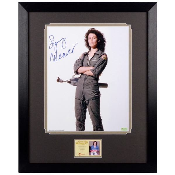Sigourney Weaver Autographed Aliens Lt. Ellen Ripley 11x14 Framed Photo