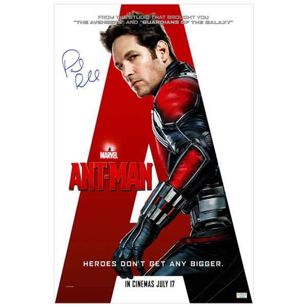 Paul Rudd Autographed 2015 Ant-Man International 16×24 Movie Poster