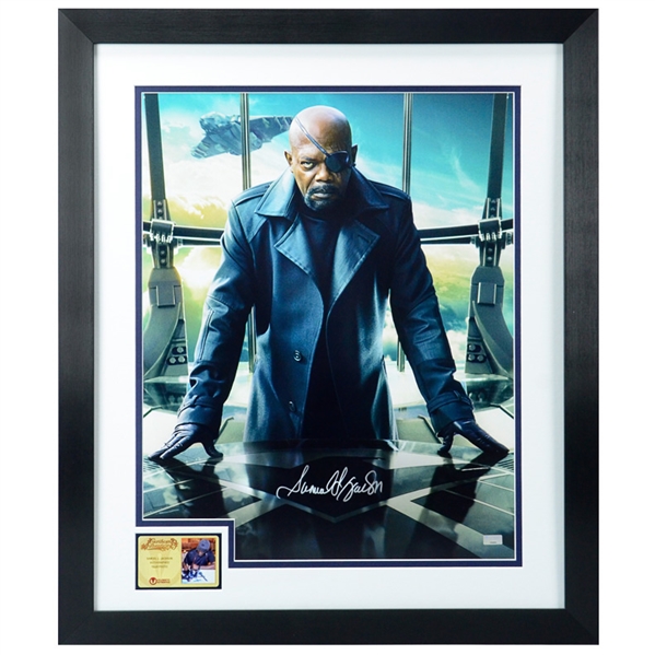 Samuel L. Jackson Autographed Captain America: The Winter Soldier 16×20 Director Fury Framed Photo