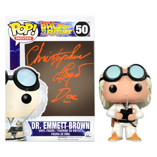 Christopher Lloyd Autographed Back to the Future Doc Brown #50 Pop! Vinyl Figure