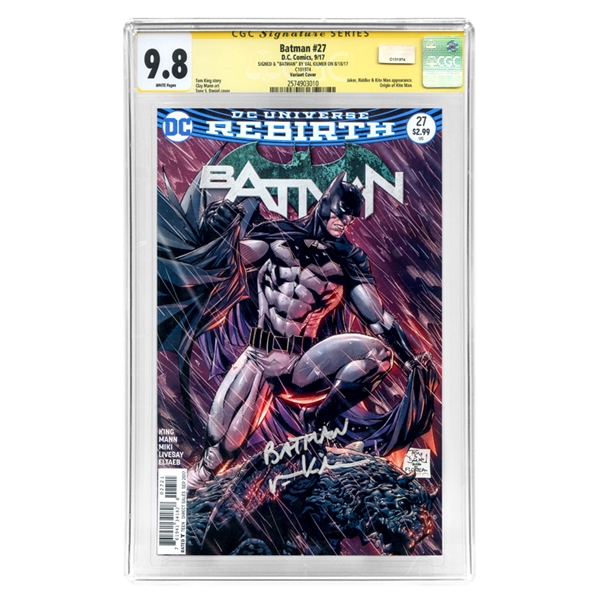 Val Kilmer Autographed 2017 Batman #27 CGC SS 9.8 with Batman Inscription (mint) 
