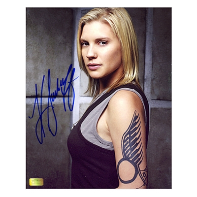 Katee Sackhoff Autographed Battlestar Galactica Starbuck Tattoo 8×10 Photo