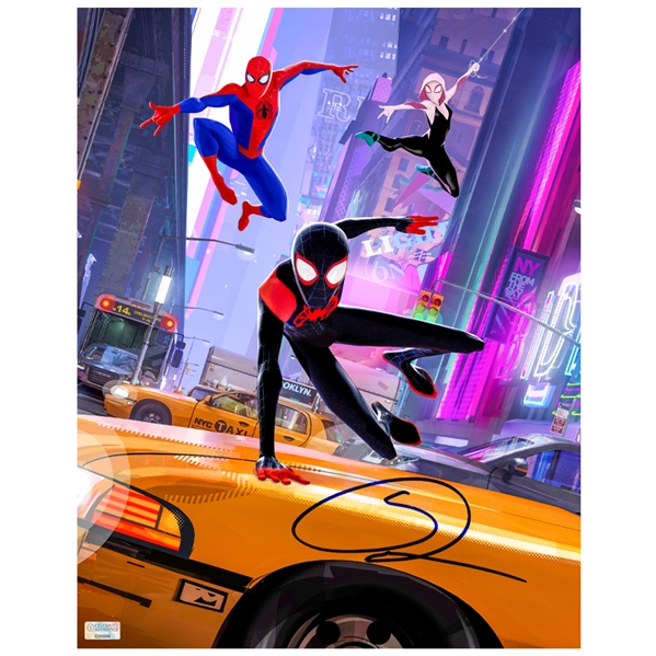 Shameik Moore Autographed Spider-Man Into The Spider-Verse Pursuit 11x14 Photo