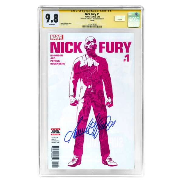 Samuel L. Jackson Autographed 2017 Nick Fury #1 CGC SS 9.8 (mint)