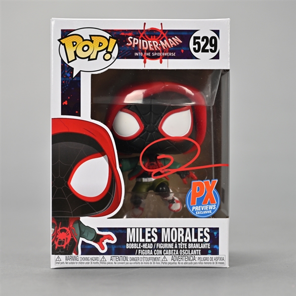 Shameik Moore Autographed Spider-Man Into The Spider-Verse Miles Morales POP Vinyl #529 Previews Exclusive
