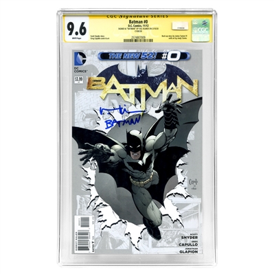 Val Kilmer Autographed The New 52 Batman #0 CGC SS 9.6